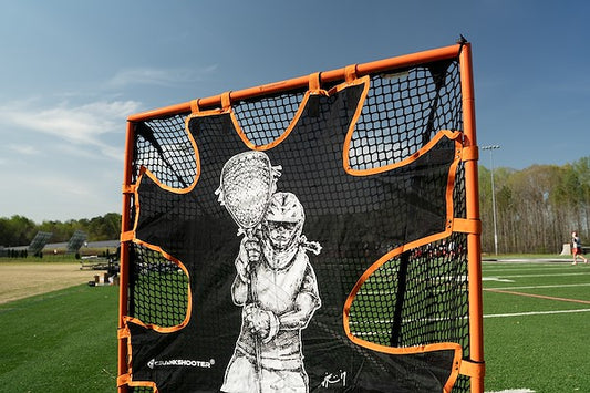 Hi-Impact Lacrosse Shot Trainer for 6'x6'x7' Goal by Crankshooter® - FEMALE GOALIE - Triple Stitching - FREE Shipping
