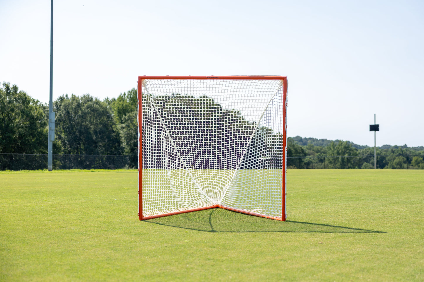 NEW! QUICK CLIP™ Tournament Lacrosse Goal, With Quick Attach Netting, Attaches in 90 seconds, Includes 5mm or 6mm White Net - Free Shipping