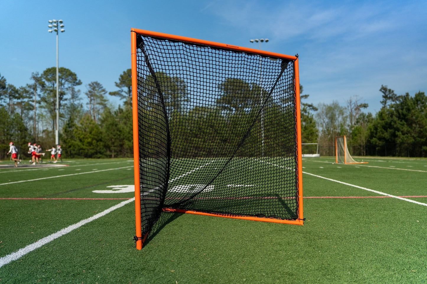 High School Practice Lacrosse Goal, 6'x6'x7', Lacing Rails, 59 lbs. Includes 6mm or 7mm White or Black Net, #1 Selling Goal, By Crankshooter® - Free Shipping