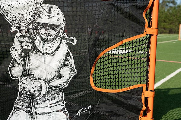 Hi-Impact Lacrosse Shot Trainer for 6'x6'x7' Goal by Crankshooter® - FEMALE GOALIE - Triple Stitching - FREE Shipping