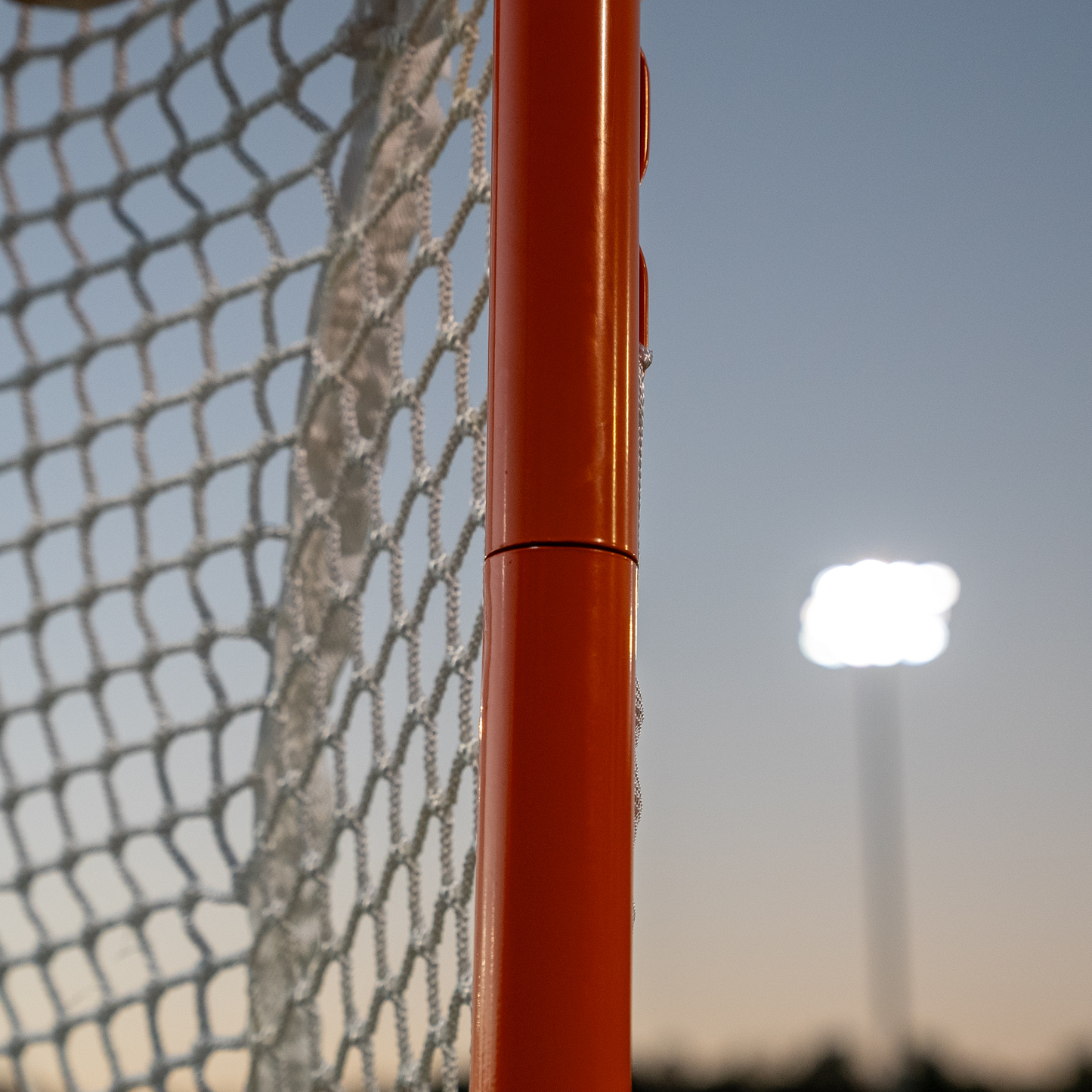 NEW! COMPACT College/High School Lacrosse Game Goal, 6'x6'x7', Flat Base With Lacing Rails, 118 lbs. Includes 6mm or 7mm White Net, By Crankshooter® - FREE SHIPPING