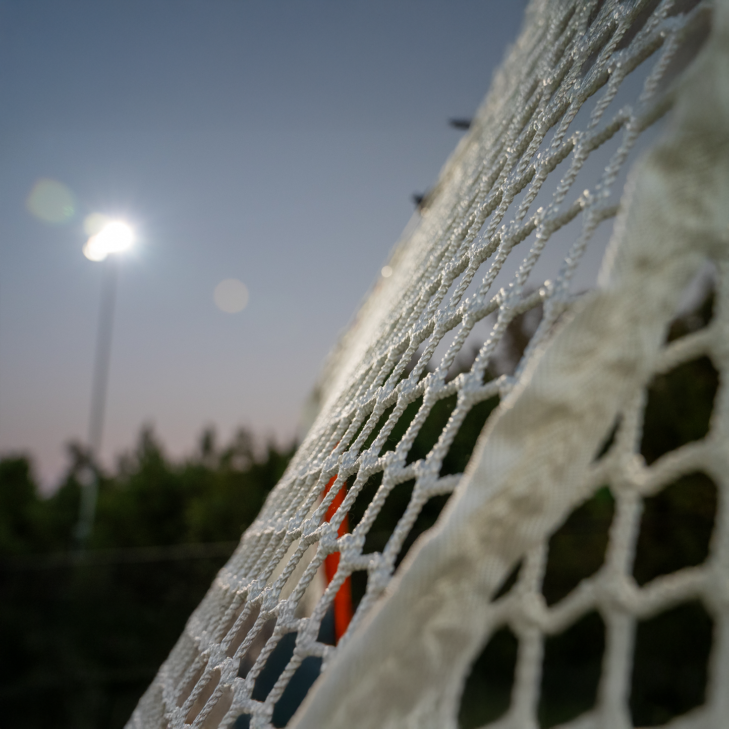 6mm College/High School Lacrosse Net, 6'x6'x7', Available in White & Black, Includes 120 ft. of Lacing Cord & Bungees, By Crankshooter® - Free Shipping