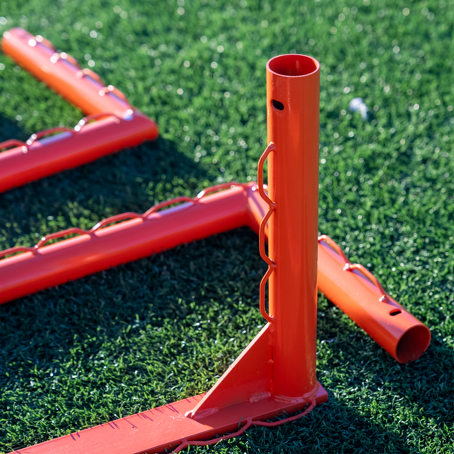 NEW! COMPACT College/High School Lacrosse Game Goal, 6'x6'x7', Flat Base With Lacing Rails, 118 lbs. Includes 6mm or 7mm White Net, By Crankshooter® - FREE SHIPPING