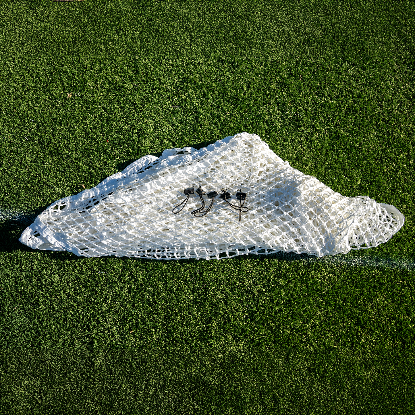 6mm College/High School Lacrosse Net, 6'x6'x7', Available in White & Black, Includes 120 ft. of Lacing Cord & Bungees, By Crankshooter® - Free Shipping