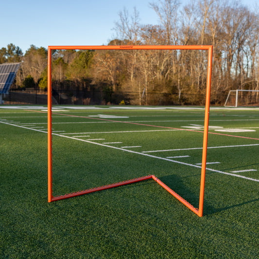High School Practice Lacrosse Goal Frame Only, 6'x6'x7', Lacing Rails, 59 lbs. - Free Shipping
