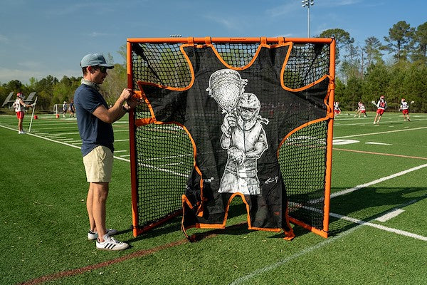 Hi-Impact Lacrosse Shot Trainer for 6'x6'x7' Goal by Crankshooter® - FEMALE GOALIE - Triple Stitching - FREE Shipping