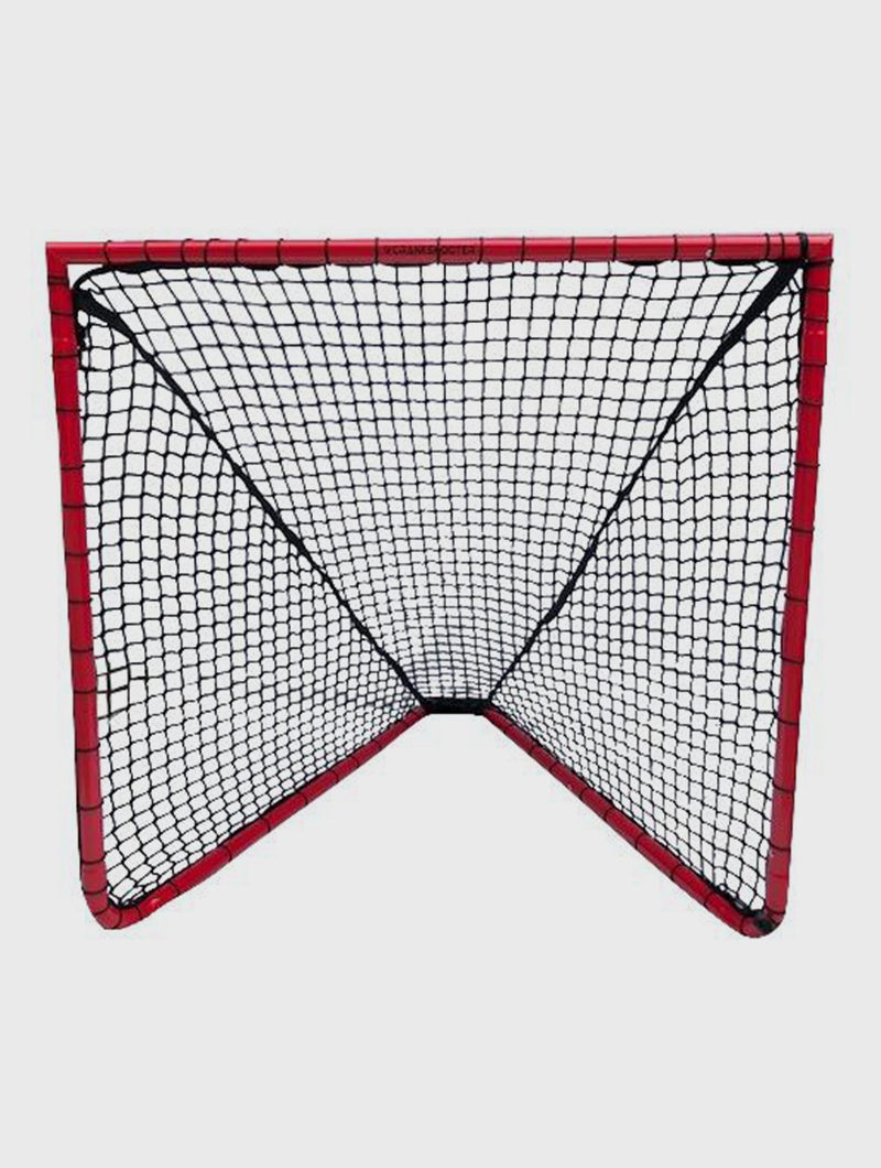 Box Lacrosse Goal, 4'x4'x4', 26 lbs. Includes 5mm Black Net - Free Shipping
