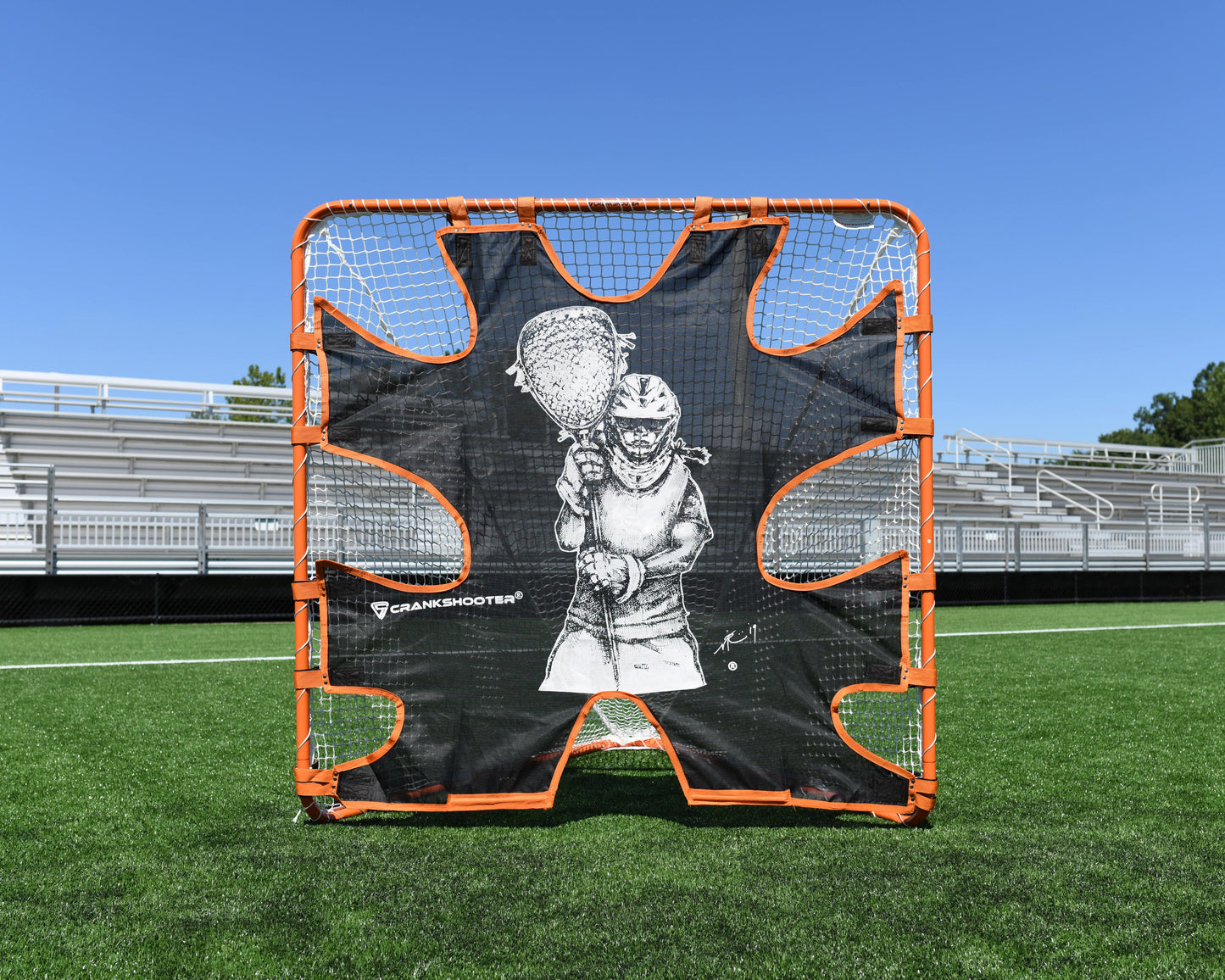 Hi-Impact Lacrosse Shot Trainer for 6'x6'x7' Goal by Crankshooter® - FEMALE GOALIE - Triple Stitching - FREE Shipping