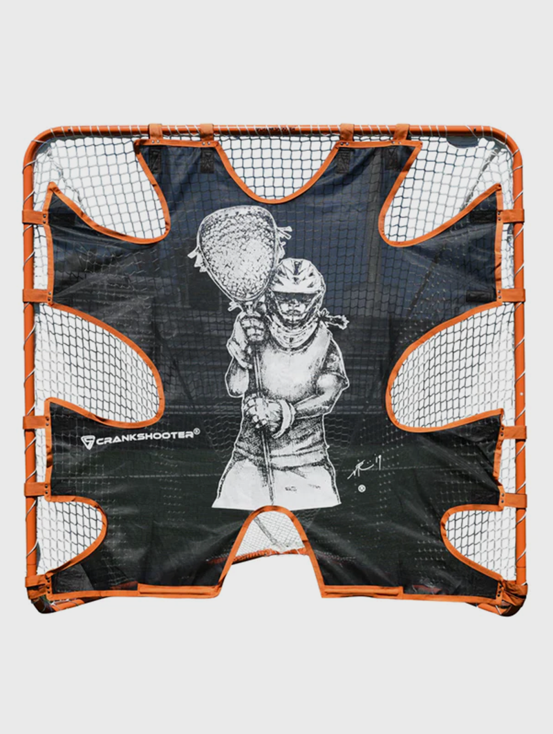 Hi-Impact Lacrosse Shot Trainer for 6'x6'x7' Goal by Crankshooter® - FEMALE GOALIE - Triple Stitching - FREE Shipping