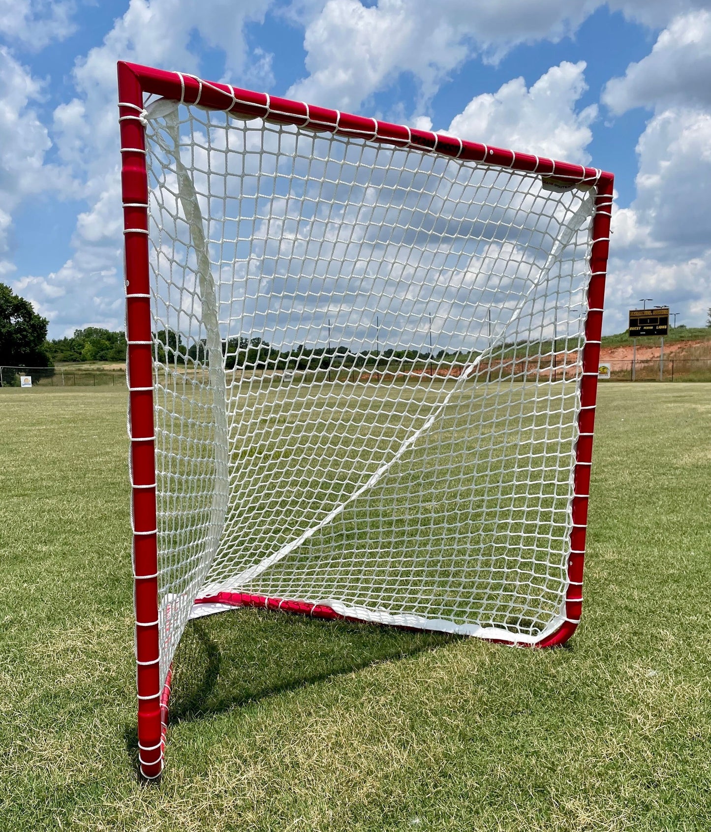 PAIR (2x) of Lacrosse Goals - 4x4x4 BOX Lacrosse Goals 26 lbs each - INCLUDES 2x 5mm White or Black Crankshooter® Nets - FREE SHIPPING