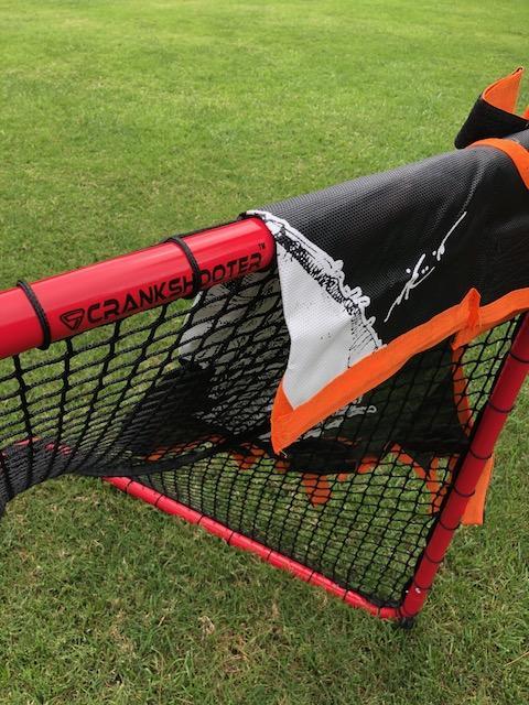 NEW! Hi-Impact "BIG GOALIE" BOX Lacrosse Shot Trainer by CrankShooter® For 4'x4' BOX GOALS ONLY -Triple Stitching - FREE Shipping