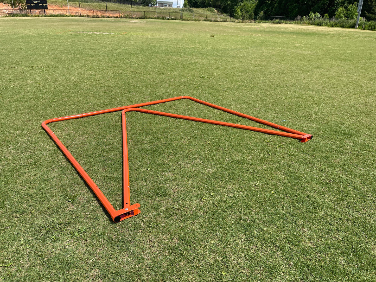 Folding Lacrosse Goal - 30 lbs, 6'x6'x7' by Crankshooter® Included w/ 4mm, 5mm or 6mm White Net - FREE Shipping.
