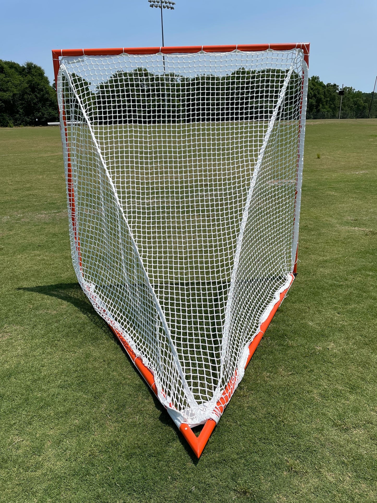 Tournament Lacrosse Goal w/ 4mm, 5mm, 6mm or 7mm WHITE NET  6'x6'x7' by Crankshooter® 35 lbs - Choose Net Below - Free Shipping