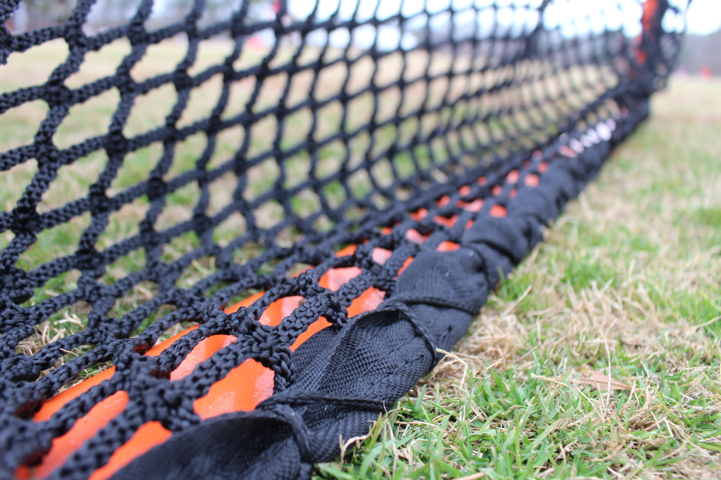 6mm College/High School Lacrosse Net, 6'x6'x7', Available in White & Black, Includes 120 ft. of Lacing Cord & Bungees, By Crankshooter® - Free Shipping