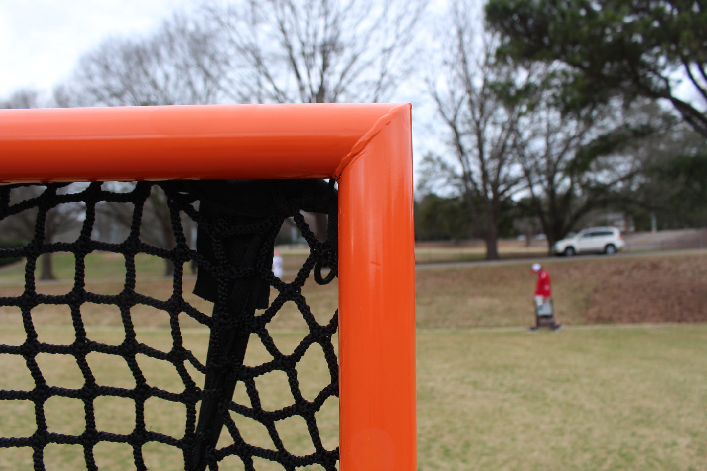 6mm College/High School Lacrosse Net, 6'x6'x7', Available in White & Black, Includes 120 ft. of Lacing Cord & Bungees, By Crankshooter® - Free Shipping