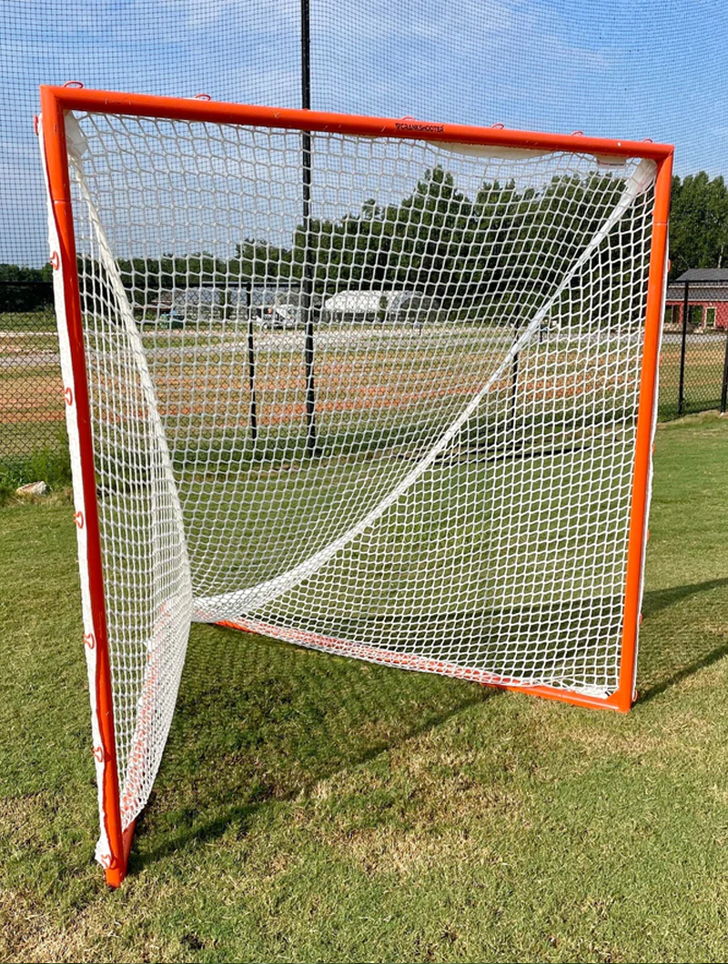 NEW! QUICK CLIP™ Tournament Lacrosse Goal, With Quick Attach Netting, Attaches in 90 seconds, Includes 5mm or 6mm White Net - Free Shipping