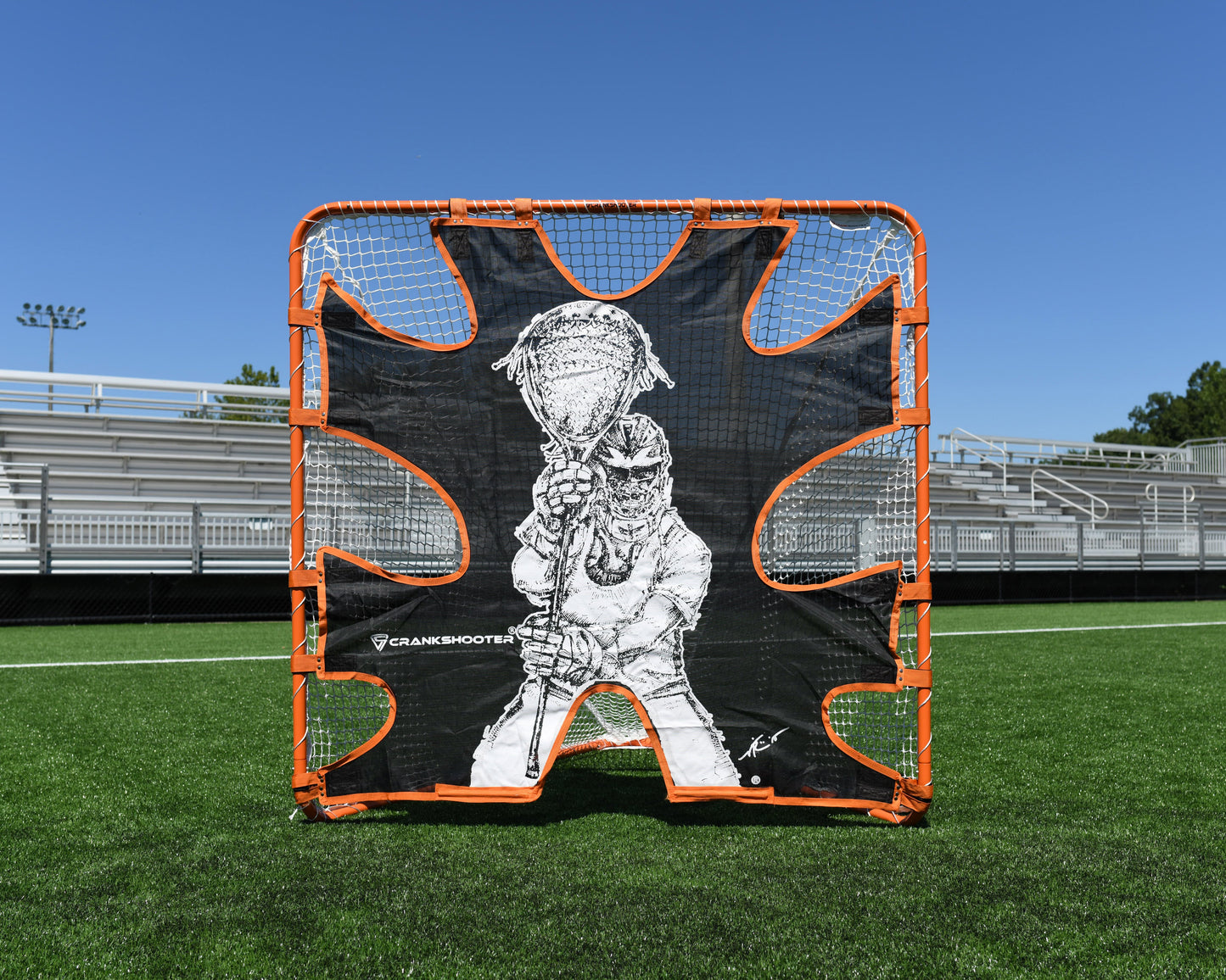 Backyard/Youth Practice Lacrosse Goal, 6'x6'x7', 21 lbs. Includes 4mm White Net - Free Shipping