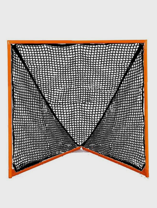 Tournament Lacrosse Goal - 35 lbs, 6'x6'x7' w/ 4mm, 5mm, 6mm or 7mm BLACK NET by Crankshooter® - Free Shipping