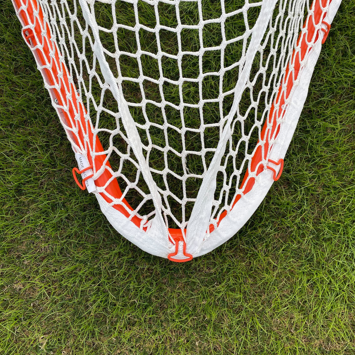 NEW! QUICK CLIP™ Youth/Backyard Lacrosse Goal, With Quick Attach Netting, Attaches in 90 seconds, Includes 4mm White Net - Free Shipping