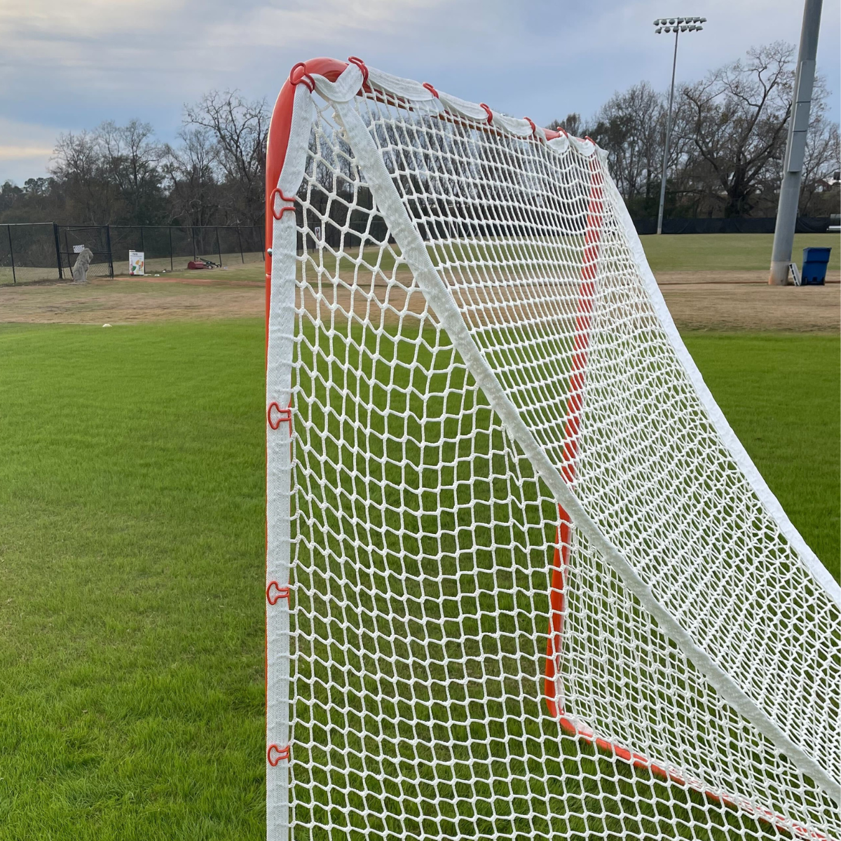 NEW! QUICK CLIP™ Youth/Backyard Lacrosse Goal, With Quick Attach Netting, Attaches in 90 seconds, Includes 4mm White Net - Free Shipping