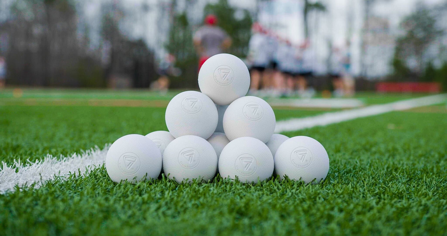 Crankshooter® TX1 Extreme Grip™ Elite Lacrosse Game Balls - Textured - Qty 120 (1 Case, 10 Dozen) Meets all NFHS/SEI/NOCSAE/NCAA Specifications. Fully Certified.
