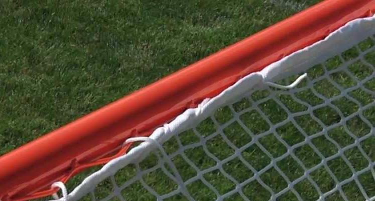 Official Box Lacrosse Game Goal Frame Only 4x4x5, Flat Base With Lacing Rails, 68 lbs. - Free Shipping