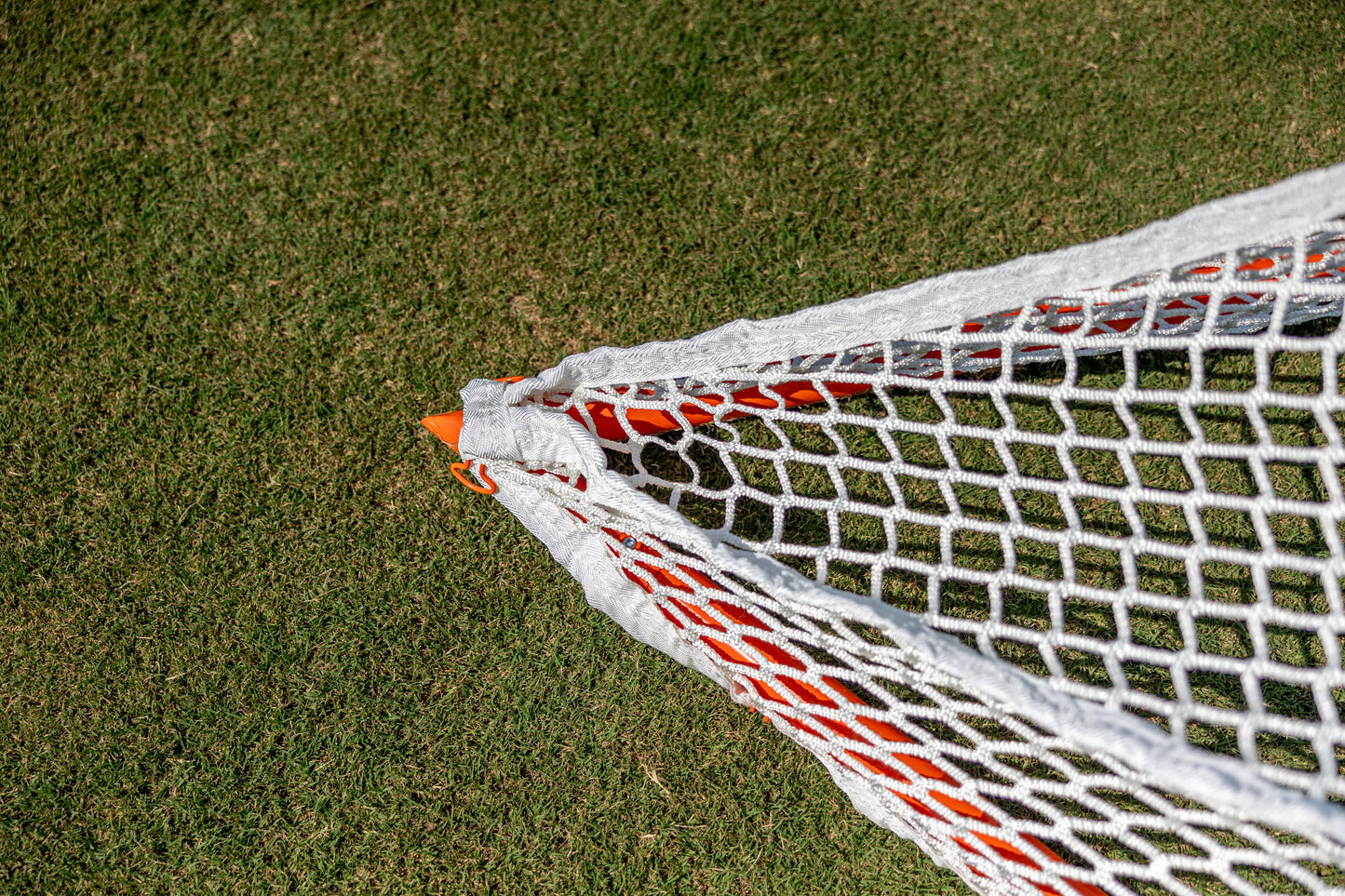 NEW! QUICK CLIP™ Tournament Lacrosse Goal, With Quick Attach Netting, Attaches in 90 seconds, Includes 5mm or 6mm White Net - Free Shipping