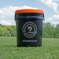 Lacrosse Ball Bucket by Crankshooter®, Includes 12, 24, 36, 48 or 60 qty. White, Yellow, Green or Orange Fully Certified Lacrosse Balls, Padded Lid & Handle - Free Shipping