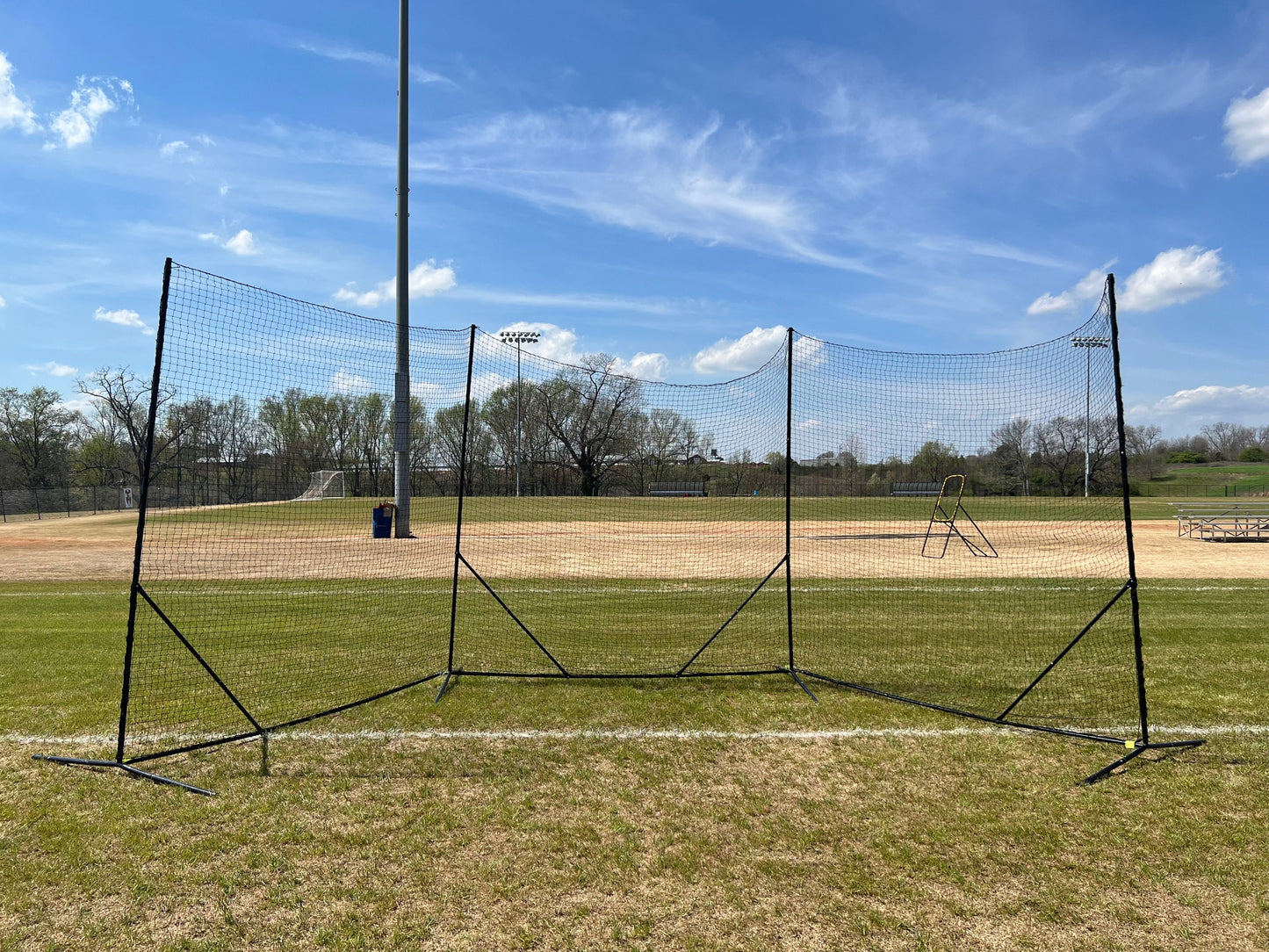 NEW! - Backstop CURV 10' x 30' Adjustable Angle System w/3mm knotted poly net by CrankShooter®   FREE SHIPPING