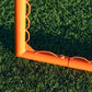 Pair (2x) of High School Practice Goals 6'x6'x7' by Crankshooter® Choice of 6mm White or Black Nets, Posts w/ Lacing Rails, 59 lbs. Each - Free Shipping