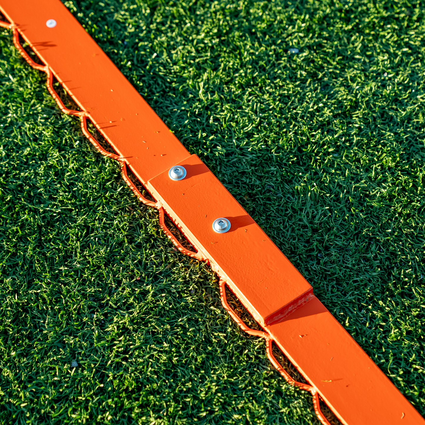 NEW! COMPACT College/High School Lacrosse Game Goal, 6'x6'x7', Flat Base With Lacing Rails, 118 lbs. Includes 6mm or 7mm White Net, By Crankshooter® - FREE SHIPPING