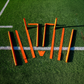 NEW! COMPACT College/High School Lacrosse Game Goal, 6'x6'x7', Flat Base With Lacing Rails, 118 lbs. Includes 6mm or 7mm White Net, By Crankshooter® - FREE SHIPPING