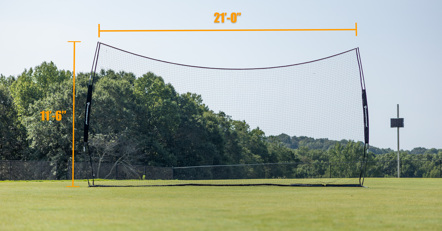 Pop-Up Lacrosse Backstop, 21' x 11' by Crankshooter® - Free Shipping