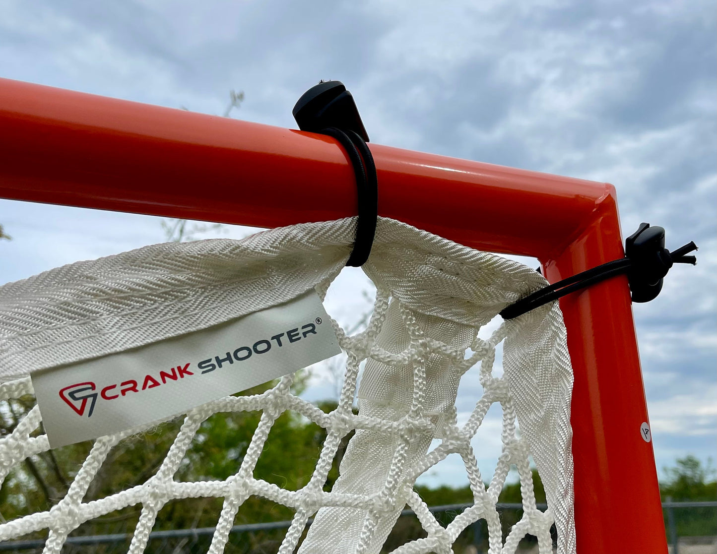7mm BEAST MODE Lacrosse Net, 6'x6'x7', Available in White & Black, Includes 120 ft. of Lacing Cord & Bungees, By Crankshooter® - Free Shipping