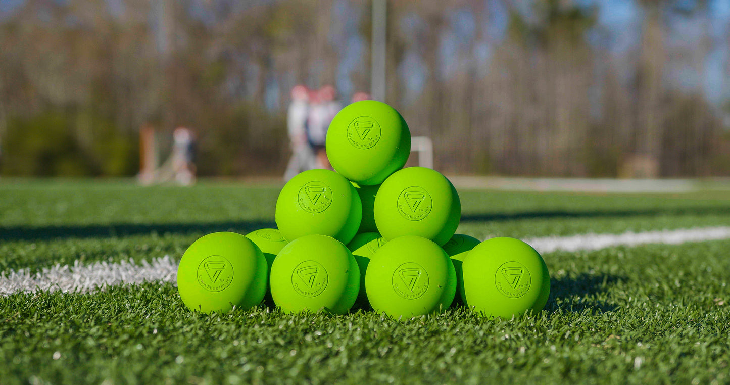 Crankshooter® Lacrosse Game Balls - Qty 120 (1 Case, 10 Dozen) Meets all NFHS/SEI/NOCSAE/NCAA Specifications. Fully Certified.