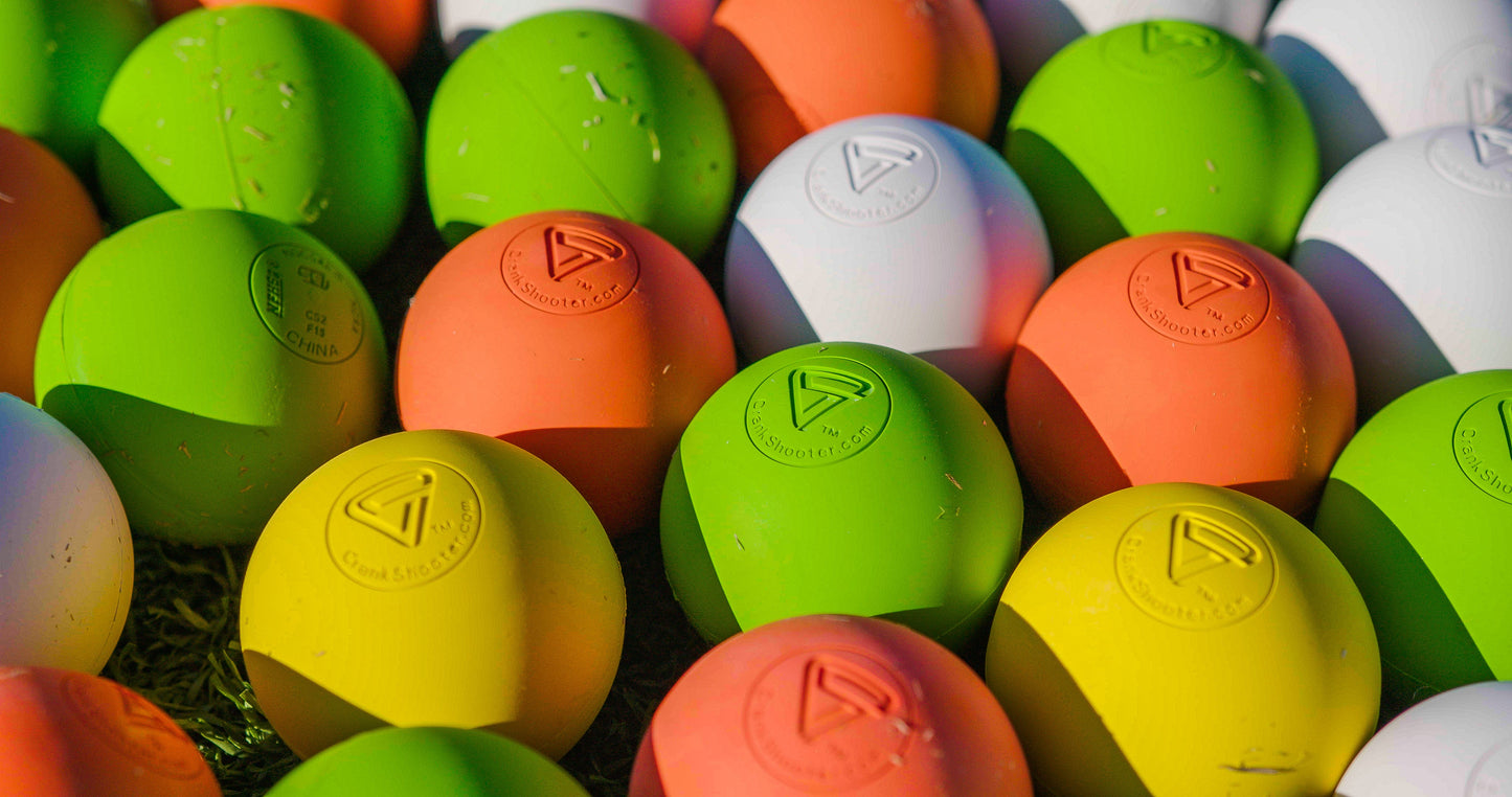 Crankshooter® Lacrosse Game Balls - Qty 60 (5 Dozen) Meets NFHS/SEI/NOCSAE/NCAA Specifications. Fully Certified.