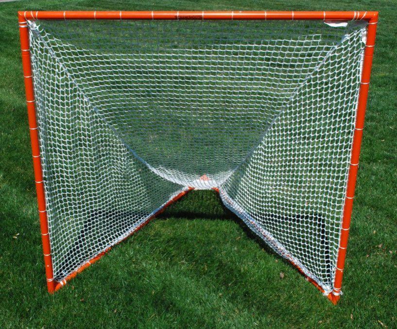 Tournament Lacrosse Goal - 35 lbs, 6'x6'x7' w/ 4mm, 5mm, 6mm or 7mm BLACK NET by Crankshooter® - Free Shipping