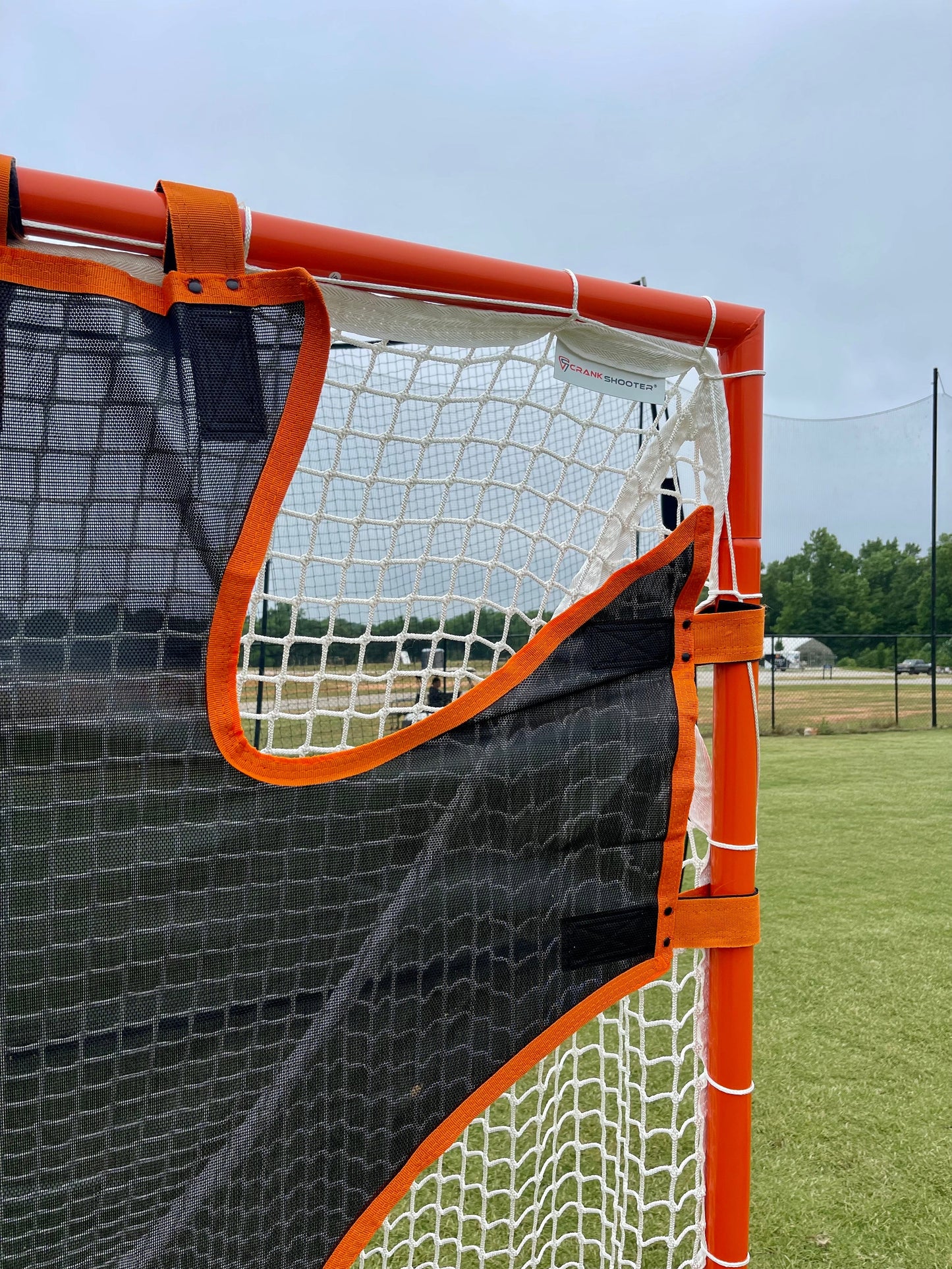 Hi-Impact Lacrosse Shot Trainer for 6'x6'x7' Goal by Crankshooter® - Triple Stitching - #1 selling shooter tutor (Hector) - FREE Shipping