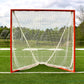 High School Practice Goal & 6mm or 7mm Net Combo, 59 lbs, 6'x6'x7', Posts w/ Lacing Rails by Crankshooter® - Choice of White or Black Net - Free Shipping - #1 Selling Goal