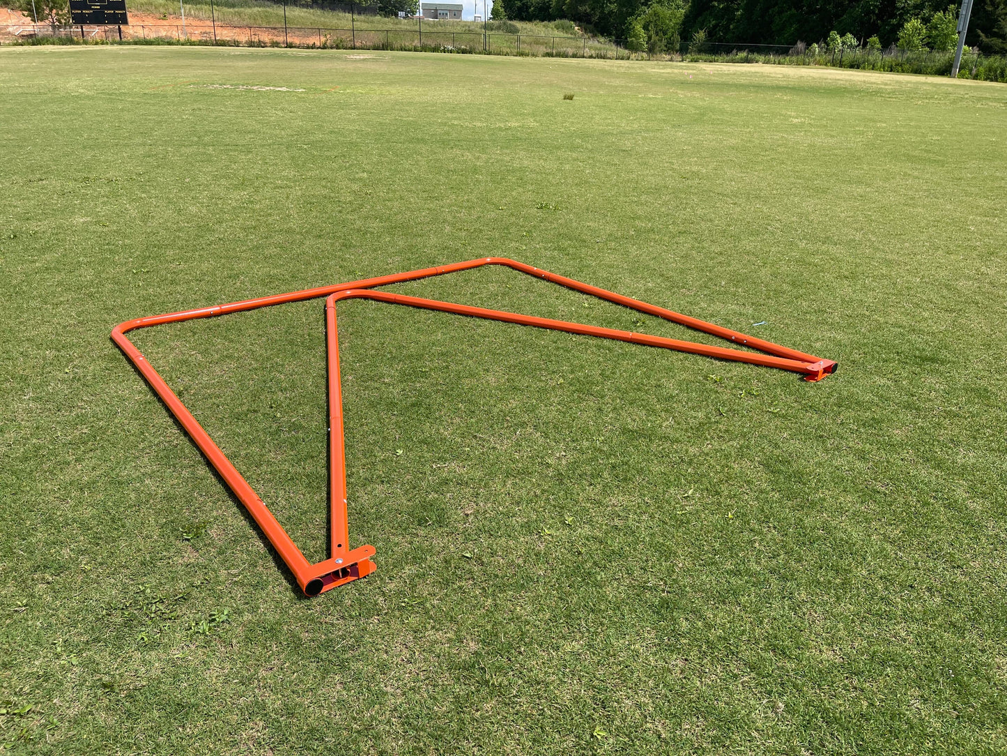 Folding Lacrosse Goal, 6'x6'x7', 35 lbs. Includes 4mm, 5mm or 6mm White Net, By Crankshooter® - Free Shipping