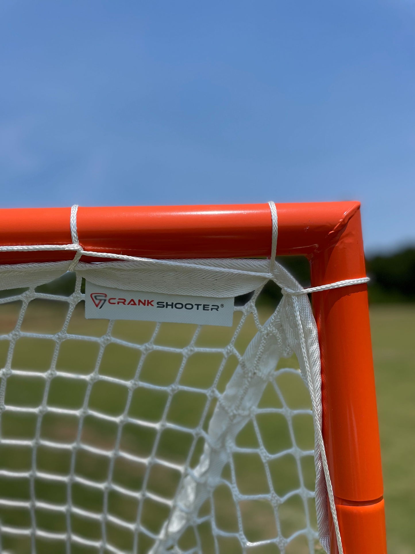 Tournament Lacrosse Goal w/ 4mm, 5mm, 6mm or 7mm WHITE NET  6'x6'x7' by Crankshooter® 35 lbs - Choose Net Below - Free Shipping