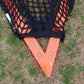 High School/College Game Goal 6'x6'x7' by Crankshooter® 118 lbs. Posts w/ Lacing Rails & Flat Iron Base, Heavy 6mm or 7mm WHITE Net Included - Free Shipping