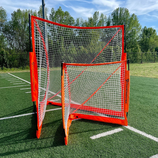 Pop-Up Goal by Crankshooter® - Two sizes: 6'x 6' or 4'x 4'- Put up & take down in seconds!  FREE SHIPPING!