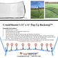 Pop-Up Backstop 21' x 11', Set up/Take Down in 3 minutes, By Crankshooter®, 100% Guaranteed Performance, FREE SHIPPING